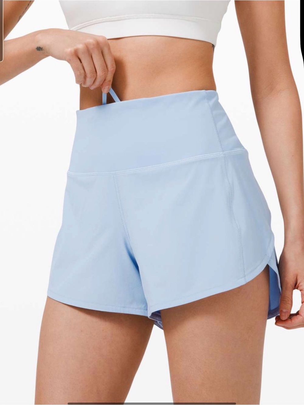 Lululemon Athletica Speed Up Shorts Long *4" Updated Fit | Blue Linen